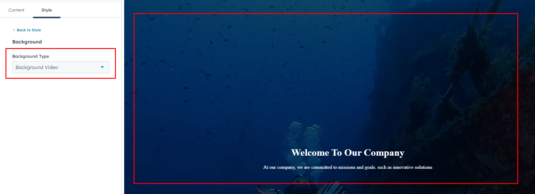 Banner With Background Video Option