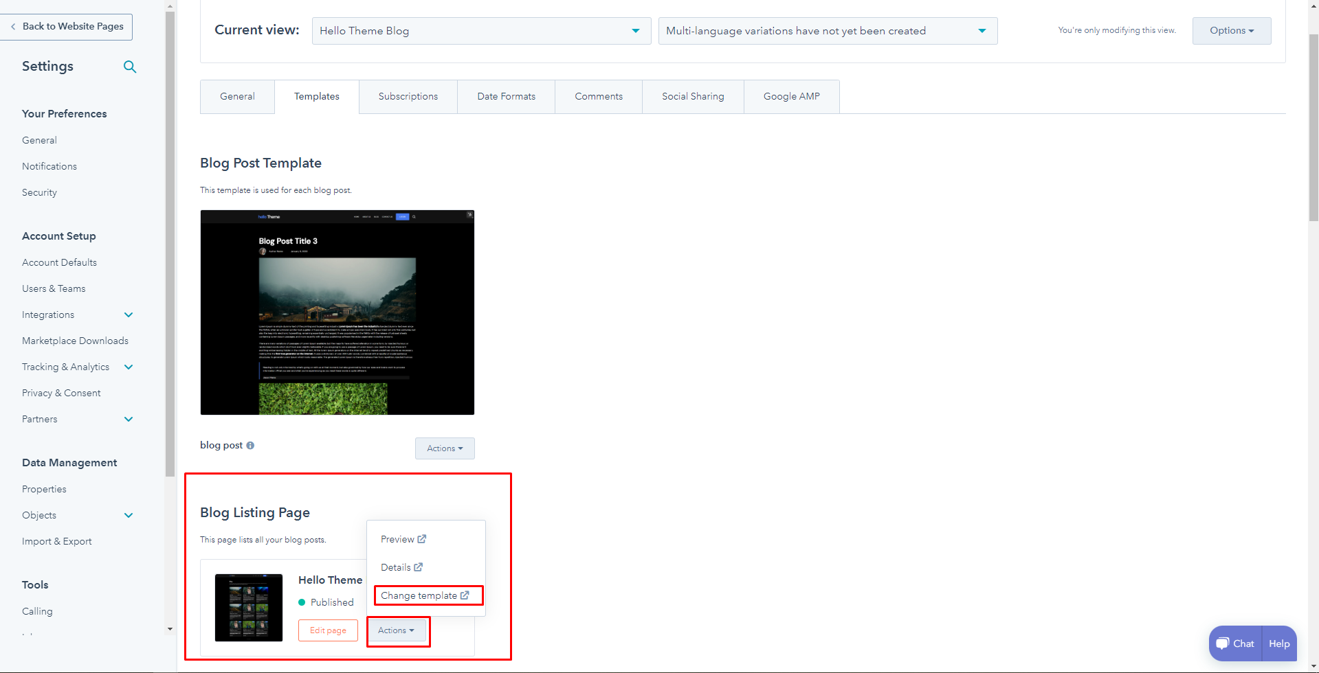 blog listing